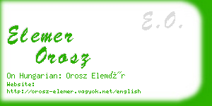 elemer orosz business card